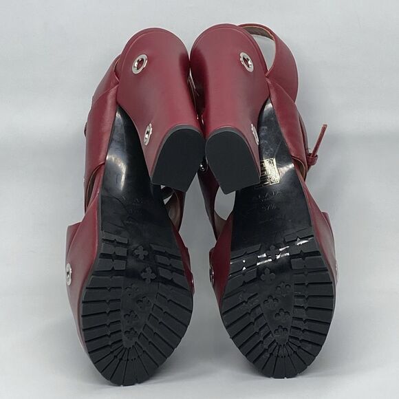 Alaia Eyelets Leather Platform Sandals size 37.5 - Picture 15 of 16
